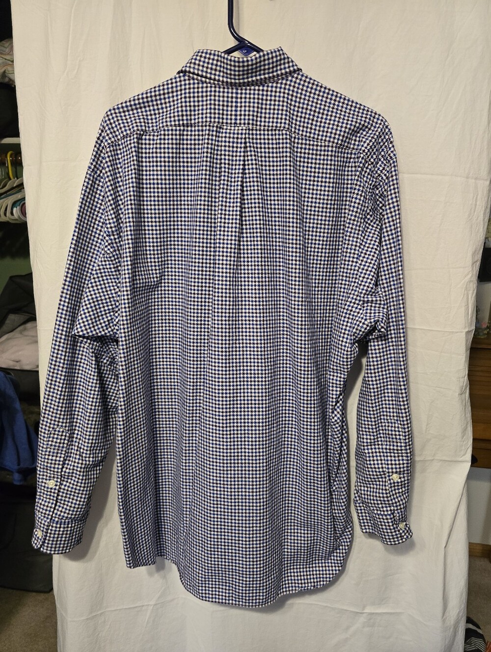 Ralph Lauren Blue and White Gingham Button-Down Shirt - Picture 2 of 3